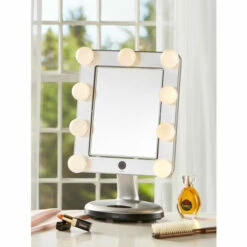 Discount 🎁 Vermont Country Store Hollywood Lighted LED Bluetooth Vanity Mirror ✔️