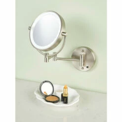 Deals 🧨 Vermont Country Store Dual-Sided Magnifying Cordless Lighted Wall Mirror 🧨