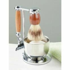 Cheap โ Vermont Country Store Premium Rosewood And Chrome 5-Piece Shave Set ๐